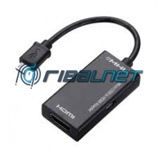 ADAPTADOR Micro USB Slimport MHL de 11 pinos para HDMI macho + Micro USB fêmea - 1,5 m